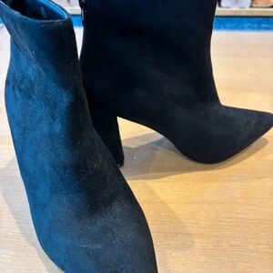 Boots Black Suede Ankle Booties